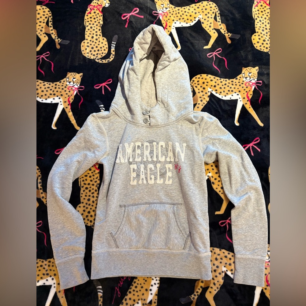 Vintage 2000s American Eagle Gray Hoodie